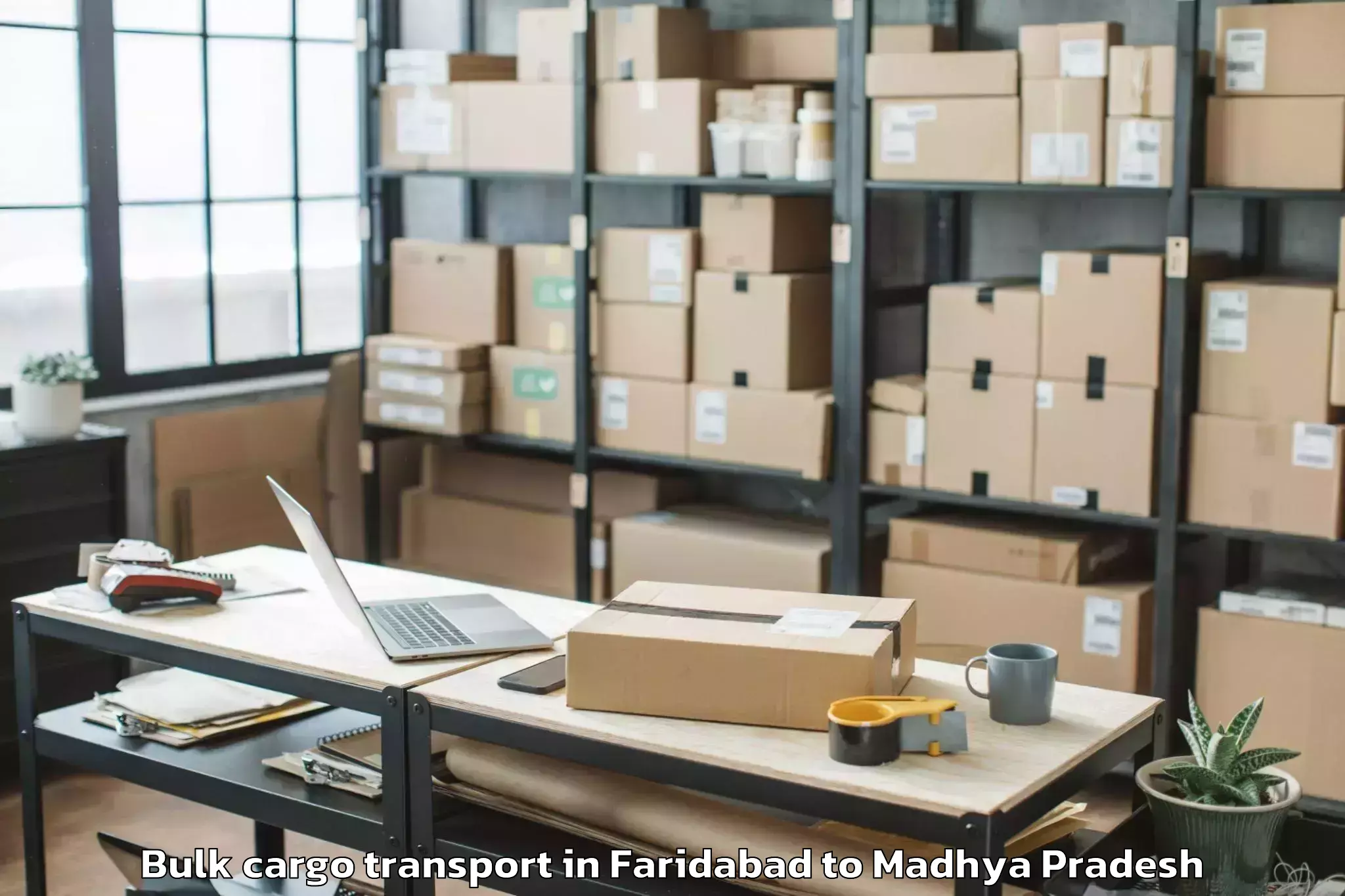 Reliable Faridabad to Dabra Bulk Cargo Transport